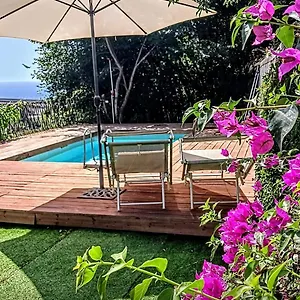 Flat With Panoramic Terrace And Private Pool Mt5x3 Taormine